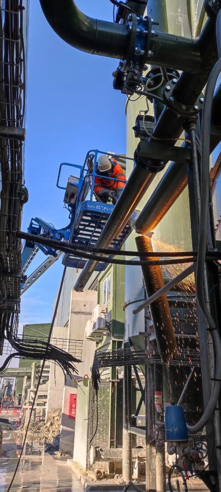 Opération d'oxycoupage métallique